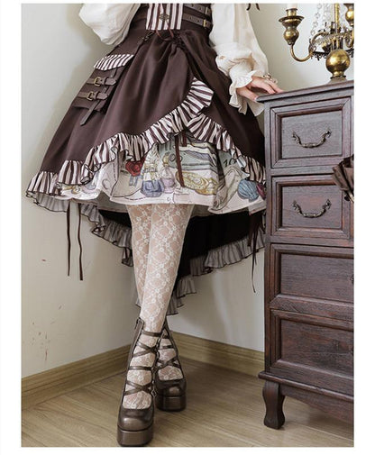 Pure Tea For Dream - Cross Buckle Punk Lolita Shoes
