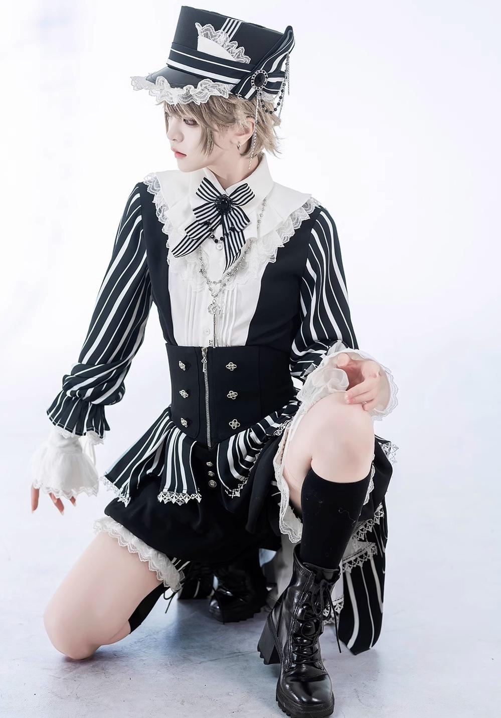 Princess Chronicles - Fancy Trick - Ouji Lolita Long Sleeve Shirt Vintage Shorts Suit