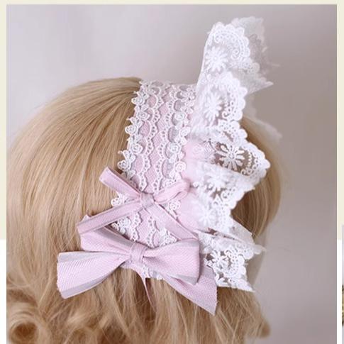 Xiaogui - Sweet Lolita Headdress Pink Handmade Christmas Accessories
