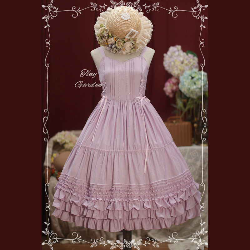 Tiny Garden - Garden Dance 2.0 - Elegant Lolita JSK Dress, Side Lace-Up