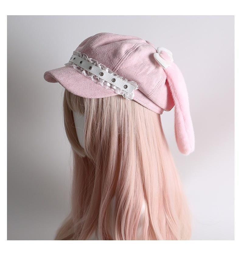 Xiaogui - Kawaii Lolita Hat Daily Baseball Cap with Detachable Ears