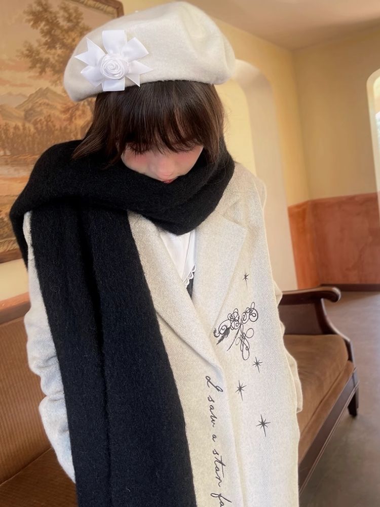 Warm Wide Long Tassel Scarf【s0000004907】