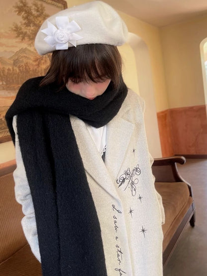 Warm Wide Long Tassel Scarf【s0000004907】