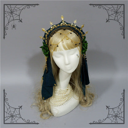Foxcherry-Palace Retro Gorgeous Lolita headdress Multicolors