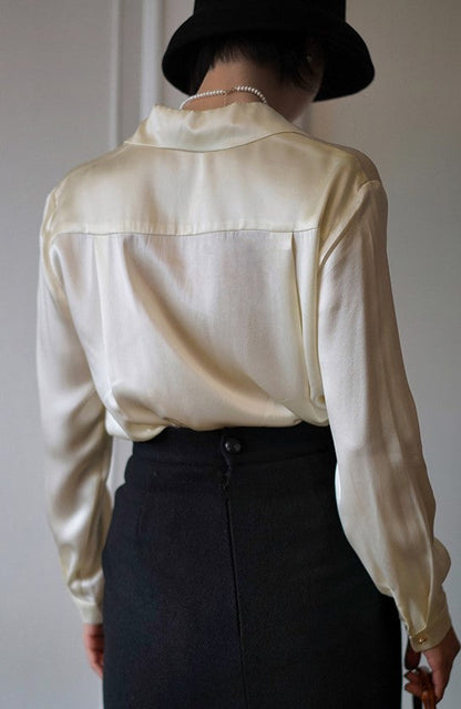 pearlescent silk blouse