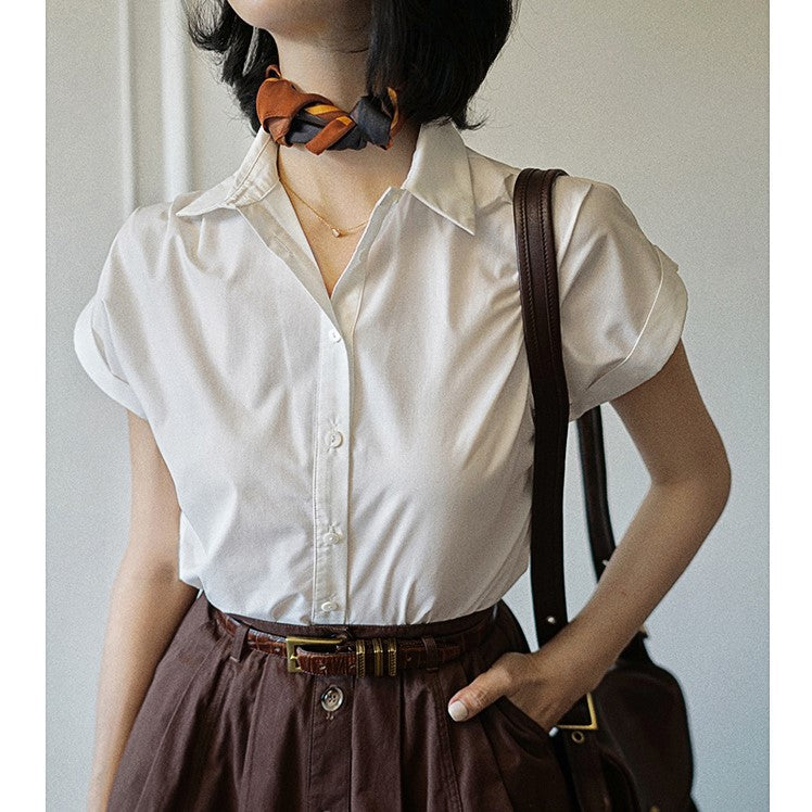 Western lady's vintage white blouse