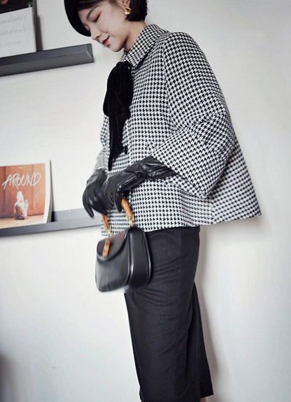 Houndstooth Plaid Classical Wool Jacket