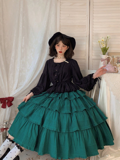 Boguta - Heidi Cotton Lolita Tiered SK Skirt