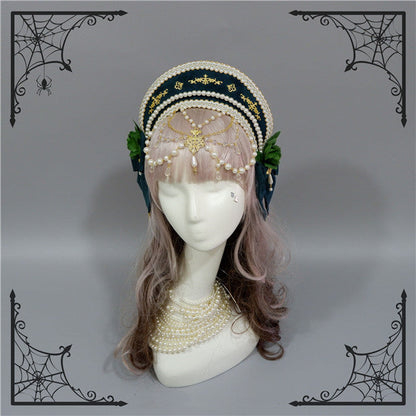 Fox Cherry-Lolita Palace Retro Gorgeous Flowers Headdress
