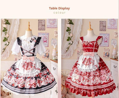 OCELOT - Sweet Lolita Lolita JSK and SK Rabbit Strawberry Dress