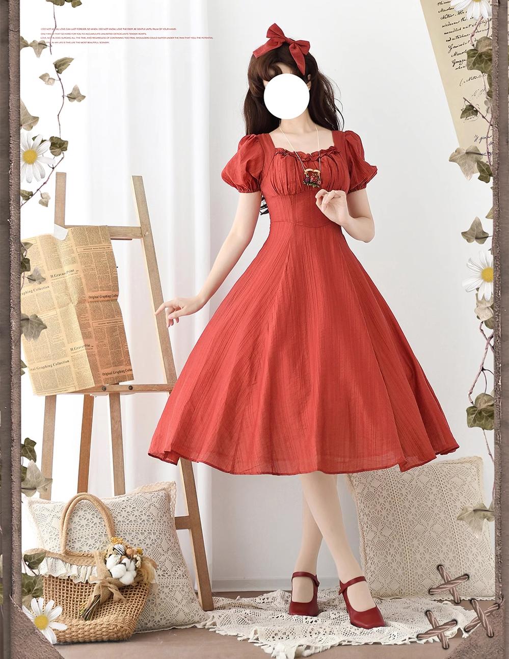 Forest Wardrobe - Forest Gallery - Classic Lolita OP Dress Vintage Cake Tail Dress
