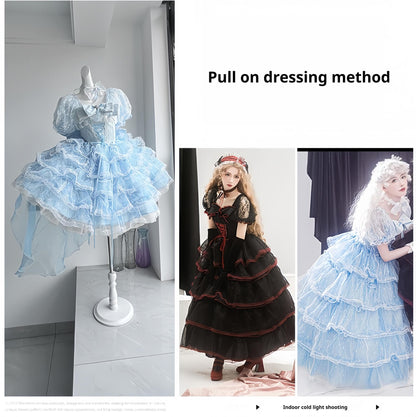 Daydream Whisper - Shisan District - Wedding Lolita OP Suit with Angel Demon Wings