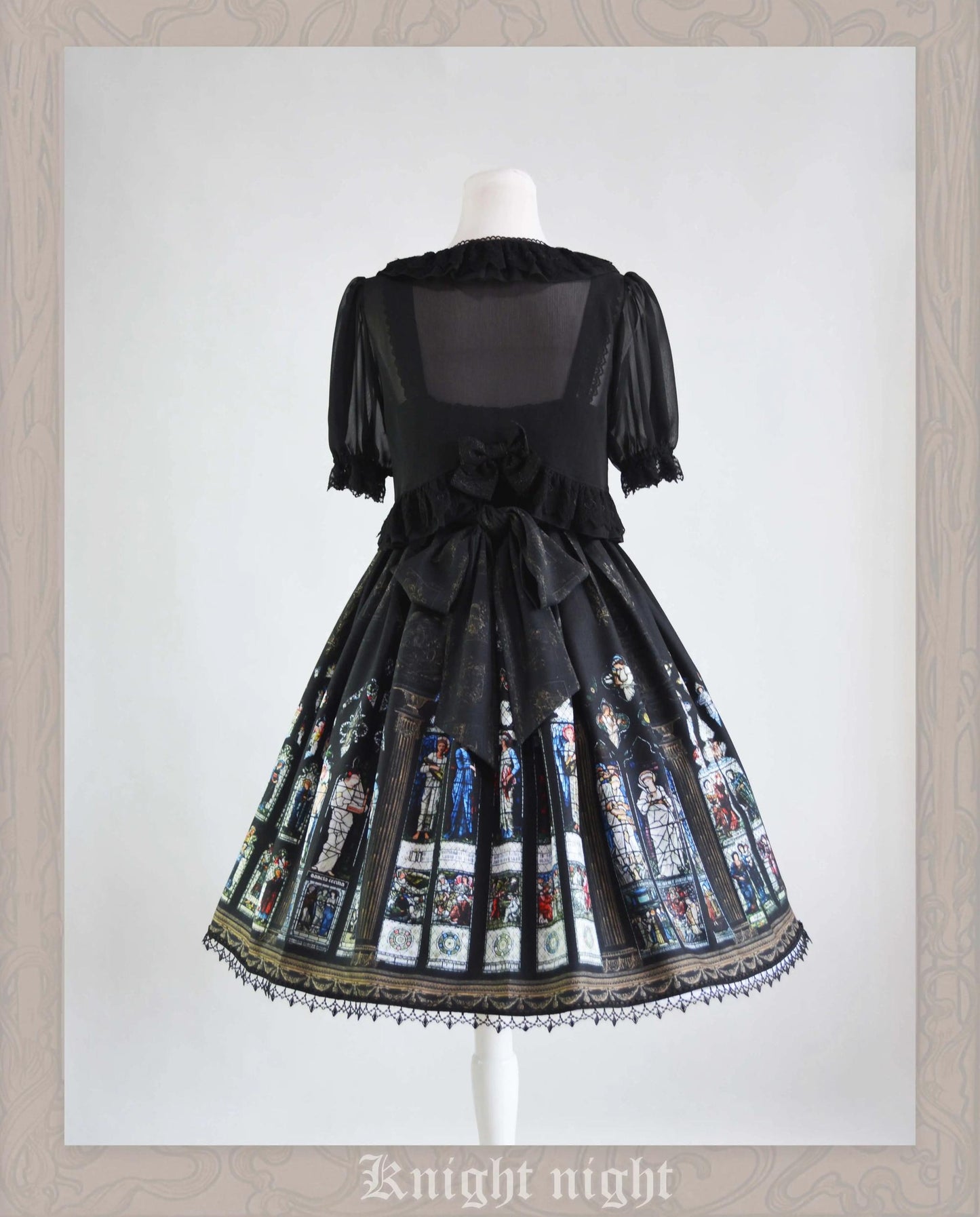 Knight Night - The Saint Priest - Vintage Lolita JSK Dress Halter Neckline