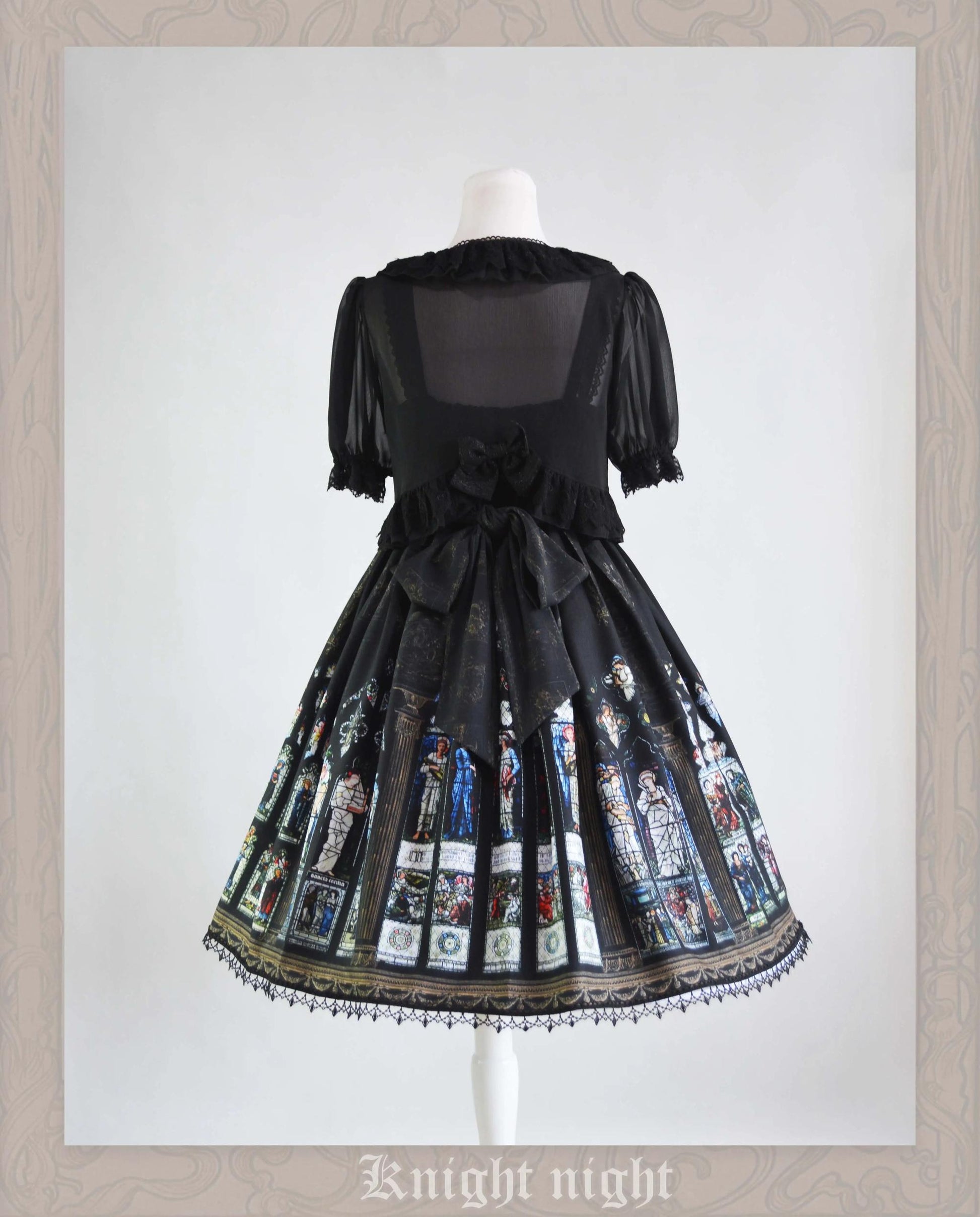 Knight Night - The Saint Priest - Vintage Lolita JSK Dress Halter Neckline