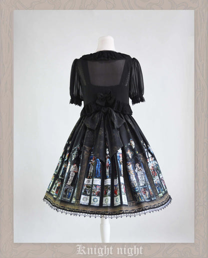 Knight Night - The Saint Priest - Vintage Lolita JSK Dress Halter Neckline