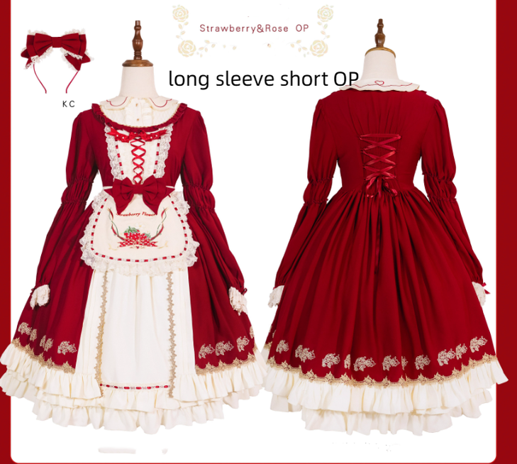 Strawberry Witch - Tochigi Girl - Sweet Lolita Strawberry Embroidered Dress