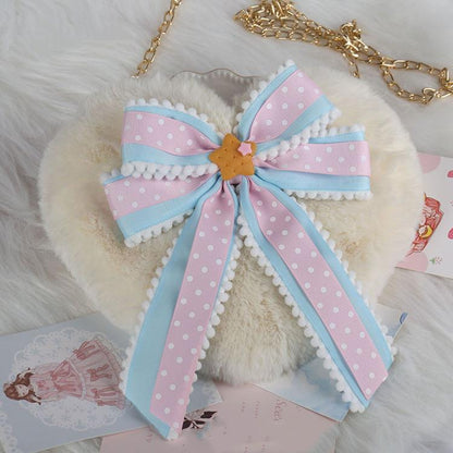Manmeng - Pink and Blue Sweet Lolita Bow Headwear