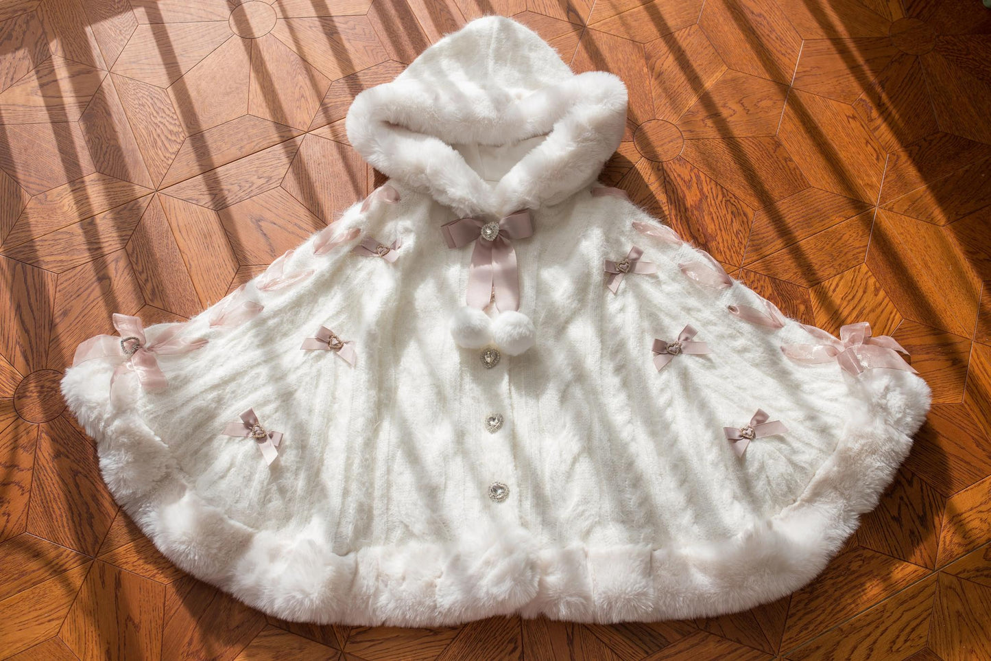 MIST - Sweet Bliss - Sweet Lolita Cape Winter Lolita Sweater Coat