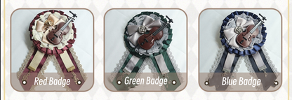 Forest Fluorescent Carps - Classic Lolita Salopette Set Violin Preppy Style Dress