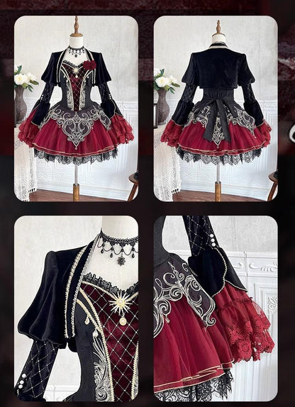Letters from Unknown Star - Blood Feast - Gothic Lolita JSK Suit Daily Goth Dress