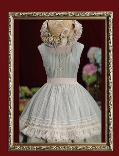 Tiny Garden - Nocturne Reminiscence - Elegant Lolita JSK Dress Multi-Wear Apron Dress Set