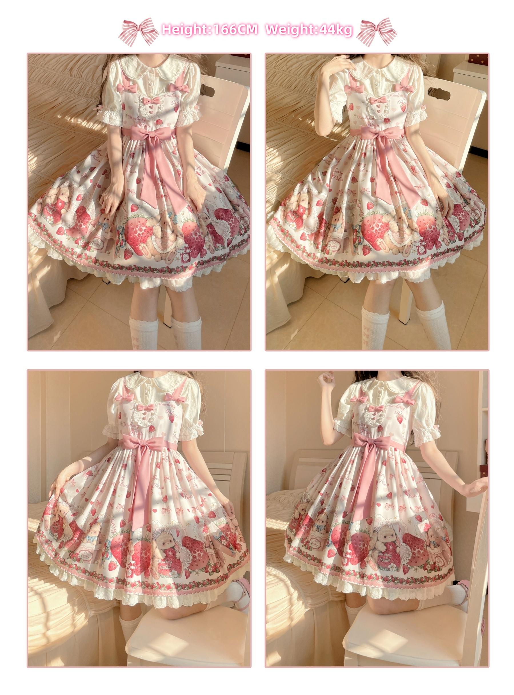 Polaris Lolita - Rabbit Berry Gift Box - Sweet Lolita JSK Pink Lolita Dress