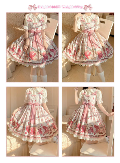 Polaris Lolita - Rabbit Berry Gift Box - Sweet Lolita JSK Pink Lolita Dress