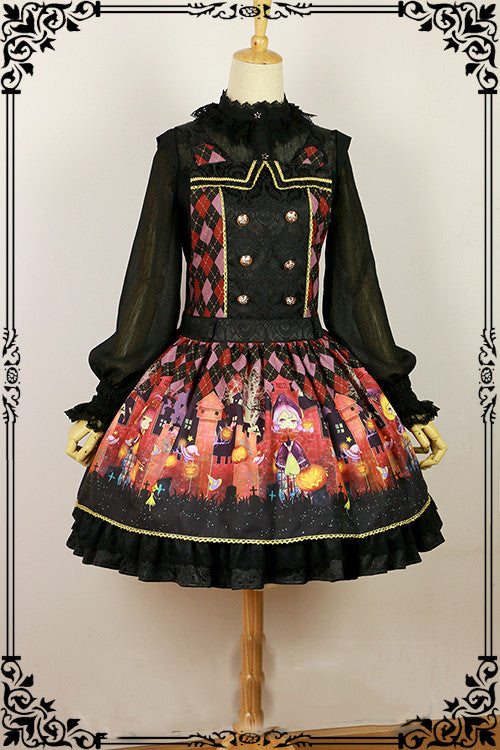 Fanzy Fantasy - Halloween Lolita Shirt Gothic Bat Collar
