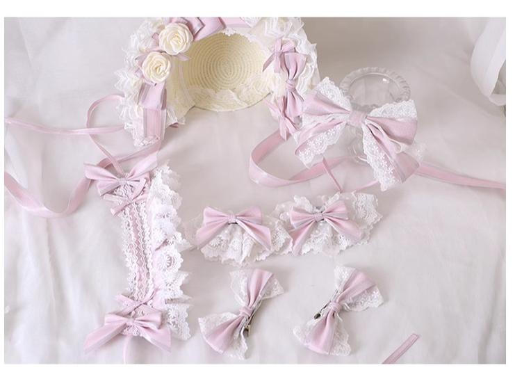 Xiaogui - Sweet Lolita Headdress Pink Handmade Christmas Accessories