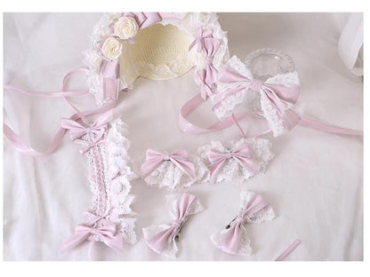 Xiaogui - Sweet Lolita Headdress Pink Handmade Christmas Accessories