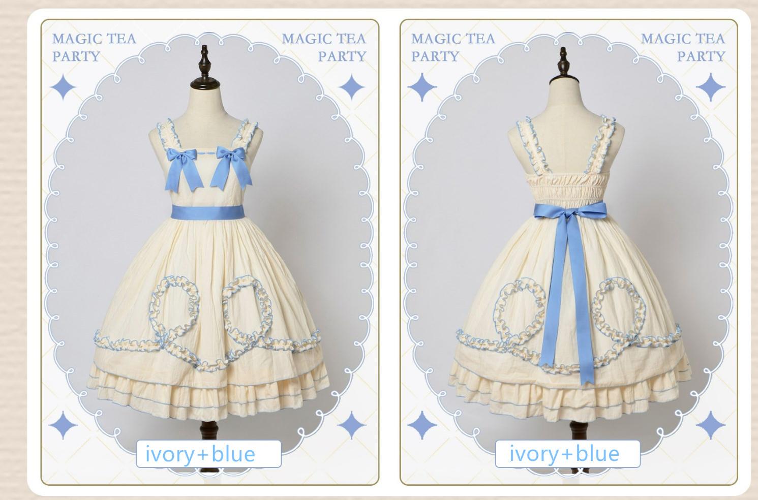 Magic Tea Party - Classic Lolita JSK Dress Solid Color Short Sleeve Dress