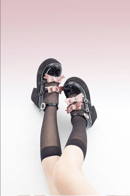 Sheep Puff - Sweet Lolita Heel Punk Platform Shoes