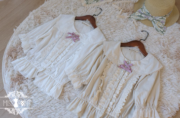 Miss Point - Little Anna - Elegant Lolita Cotton Puff Sleeve Blouse