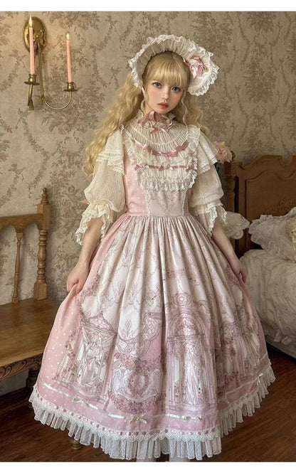 Urtto - Rococo - Spring Vintage Doll Lolita OP Dress with Light Upper