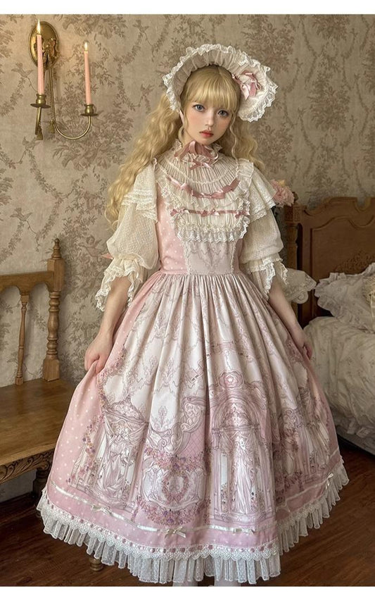 Urtto - Rococo - Spring Vintage Doll Lolita OP Dress with Light Upper