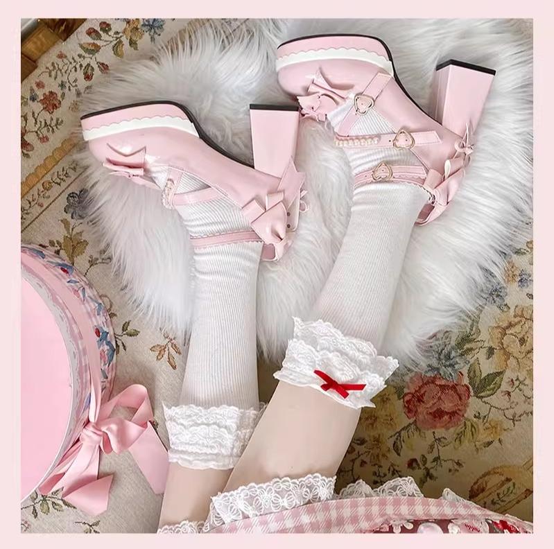 Witch's Night - Crush Complex - Sweet Lolita Heel Shoes, Pearls & Bows