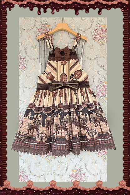 Infanta - Chocolate Carousel - Kawaii Lolita Salopette Dress Set