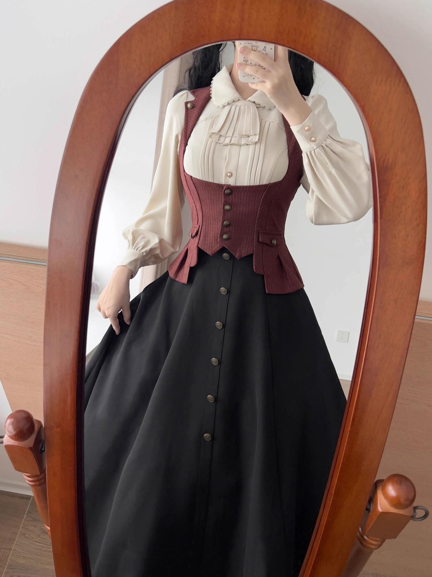 Forest Wardrobe - Forest Contract - Classic Lolita Striped Vest, Elastic Waist