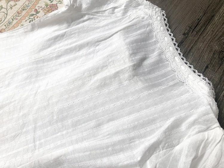 Dawn and Morning - White Elegant Lolita Shirt French Style Lolita Innerwear