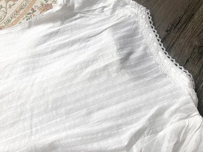 Dawn and Morning - White Elegant Lolita Shirt French Style Lolita Innerwear