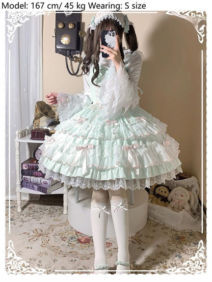 ZhiJinYuan - Love Notebook - Old School Lolita JSK Vintage Doll Tiered Dress