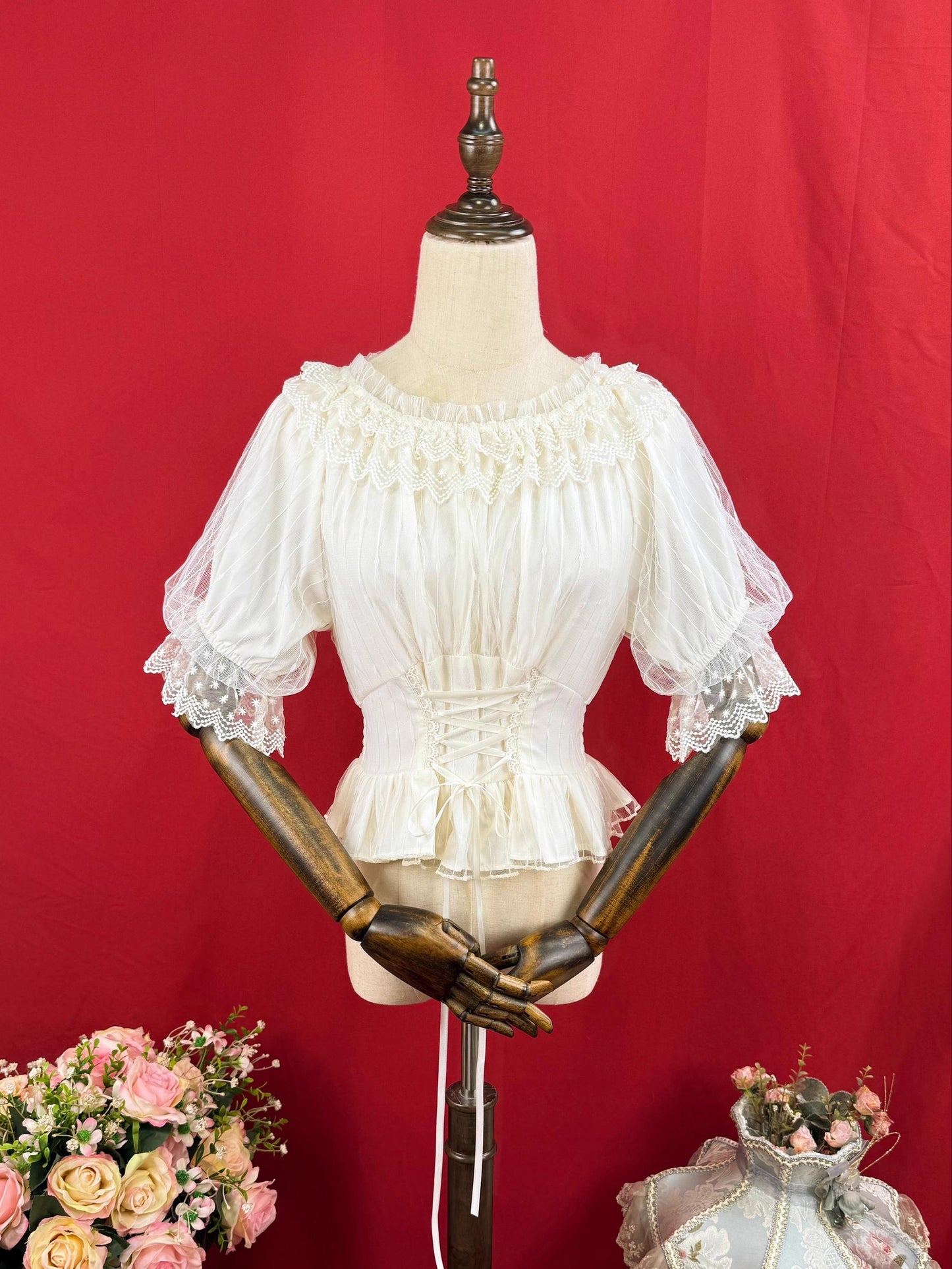 DMFS Lolita - Classic Lolita Shirt Short Sleeve Chiffion Blouse