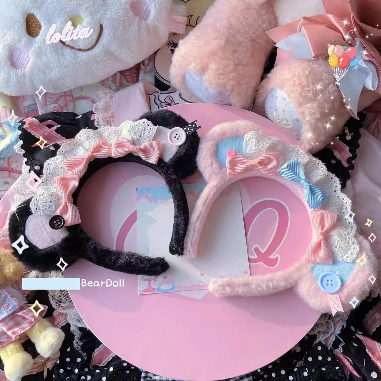 Bear Doll - Kawaii Lolita KC Sweet Butterfly Bow Lolita Headband