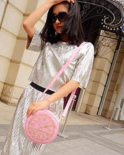 Kira - Alice Clock - Kawaii Lolita Shoulder Bag Round Lolita Crossbody Bag