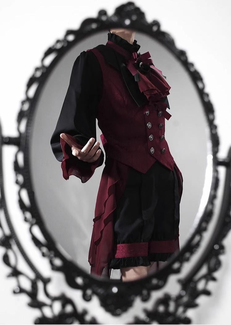 CastleToo - Evil Twins - Ouji Lolita Vest Shorts Skirt Set