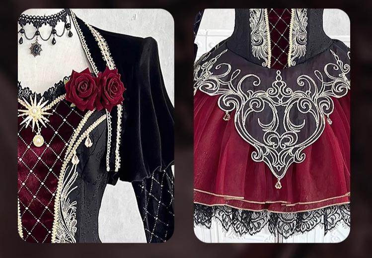 Letters from Unknown Star - Blood Feast - Gothic Lolita JSK Suit Daily Goth Dress