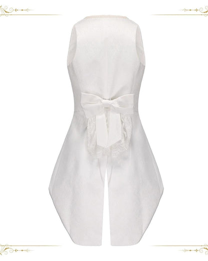 Immortal Thorn - Subtle Prejudice - Ouji Lolita Long Coat Hight-Low Hem with a Back Bow