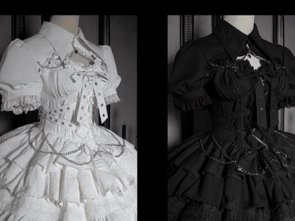 OCELOT - Contract Cross - Gothic Elegant Bubble Sleeve Bolero