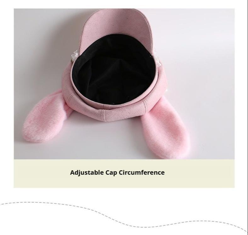 Xiaogui - Kawaii Lolita Hat Daily Baseball Cap with Detachable Ears