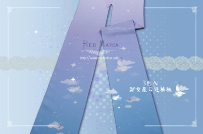 Red Maria - Gradient Starry 80D Velvet Lolita Tights